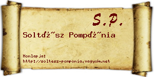 Soltész Pompónia névjegykártya